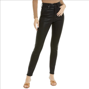 PAIGE Black Verdugo Coated Skinny Jeans, Size 29 ~ VGUC